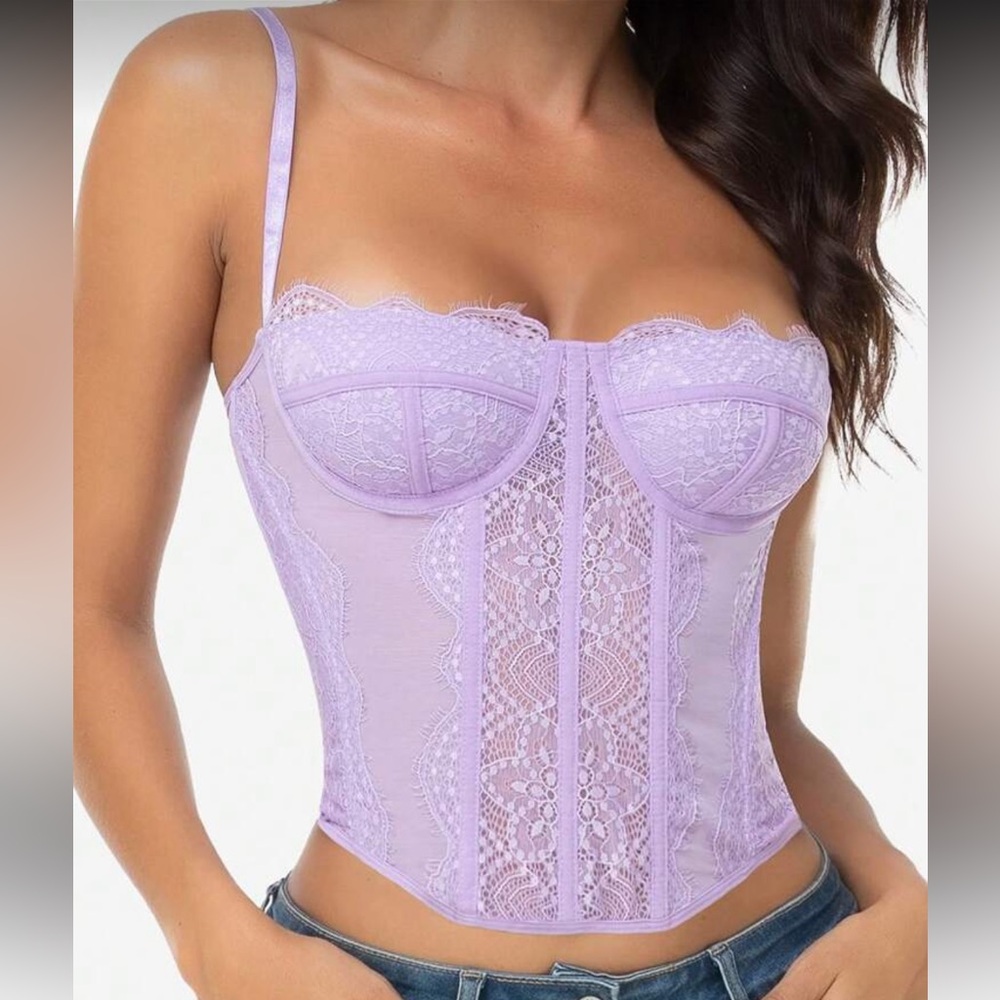 Lavender Purple Corset Top